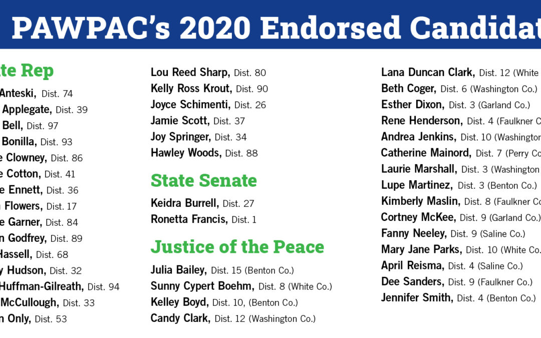 Women Supporting Women: PAWPAC’s Endorsed Candidates for 2020